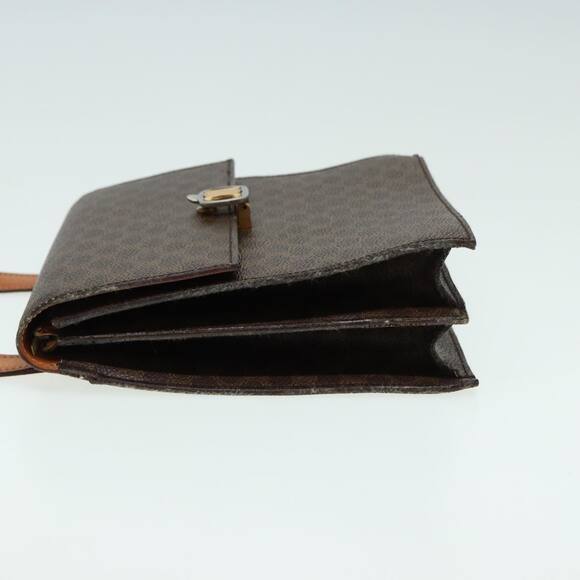 CELINE Macadam Canvas Shoulder Bag Pvc Leather Brown - Picture 5 of 13